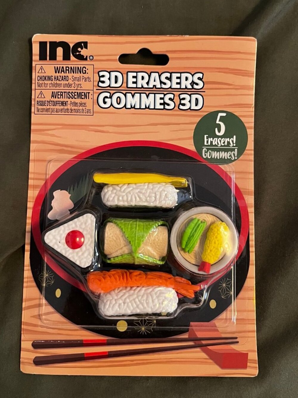 Sushi 3D Erasers